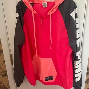 PINK Victoria's Secret Pink and Gray women windbreaker.New without tags